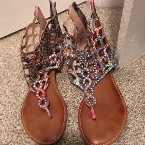 Size 10 bedazzled sandals